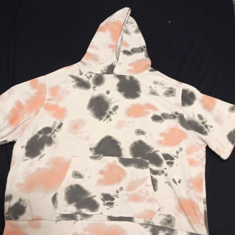 Black and Orange TyeDye Short Sleeve